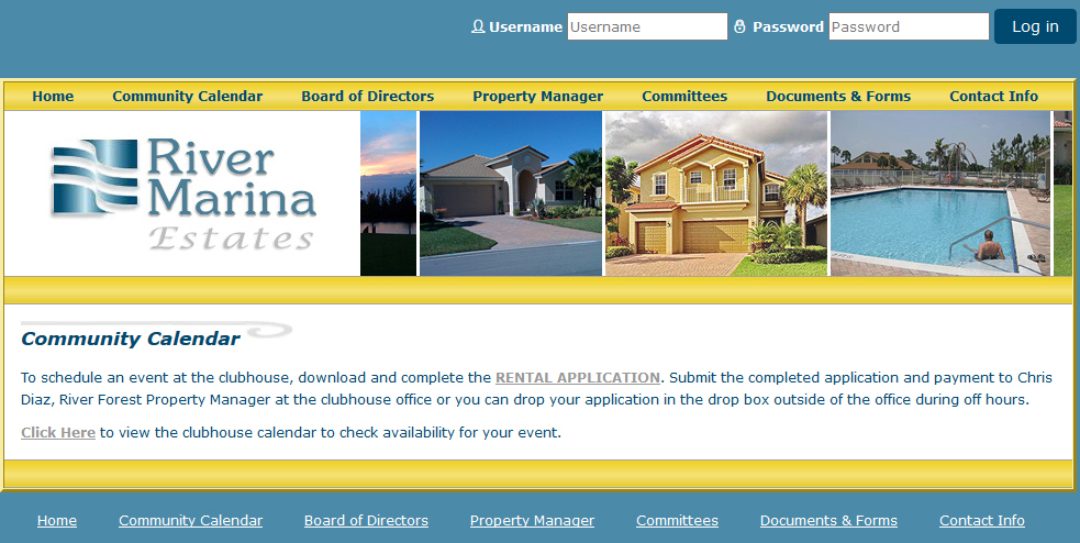Florida Home Owner Association Website Design