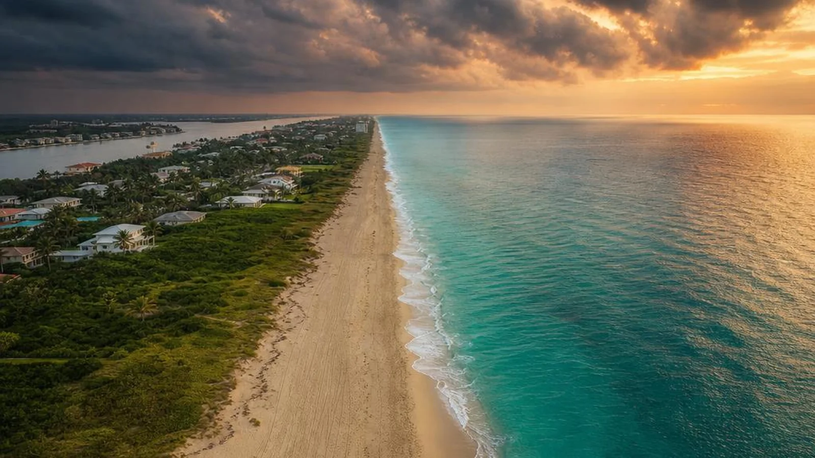 Aerial view of Juno Beach Florida's pristine Atlantic coastline in northern Palm Beach County, representing professional web design and local SEO services for Juno Beach businesses