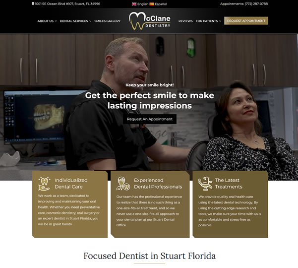 Dentist Web Design Stuart Florida