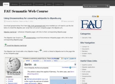 FAU Semantic Web Based Tools